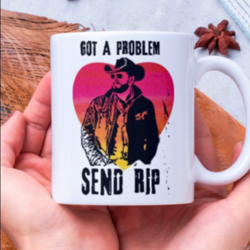 Cowboy RIP Heart YellowStone Mugs